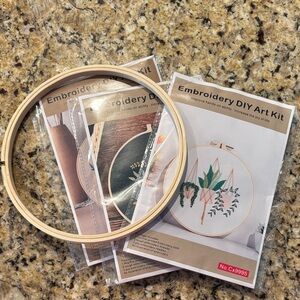 Embroidery DIY Art Kit with Hoop